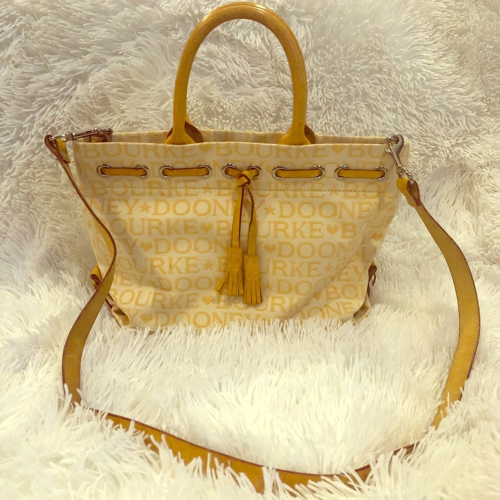 Dooney & Bourke Yellow Signature Jacquard Handbag